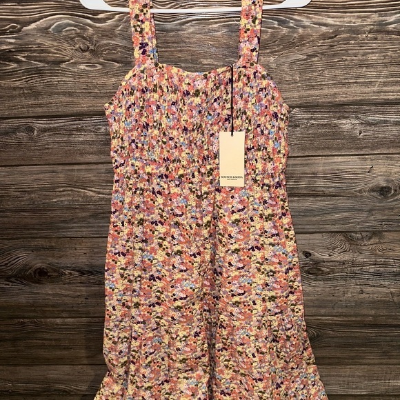 NWT Scotch & Soda Smocked Floral Maxi Dress with Pockets - Picture 2 of 10